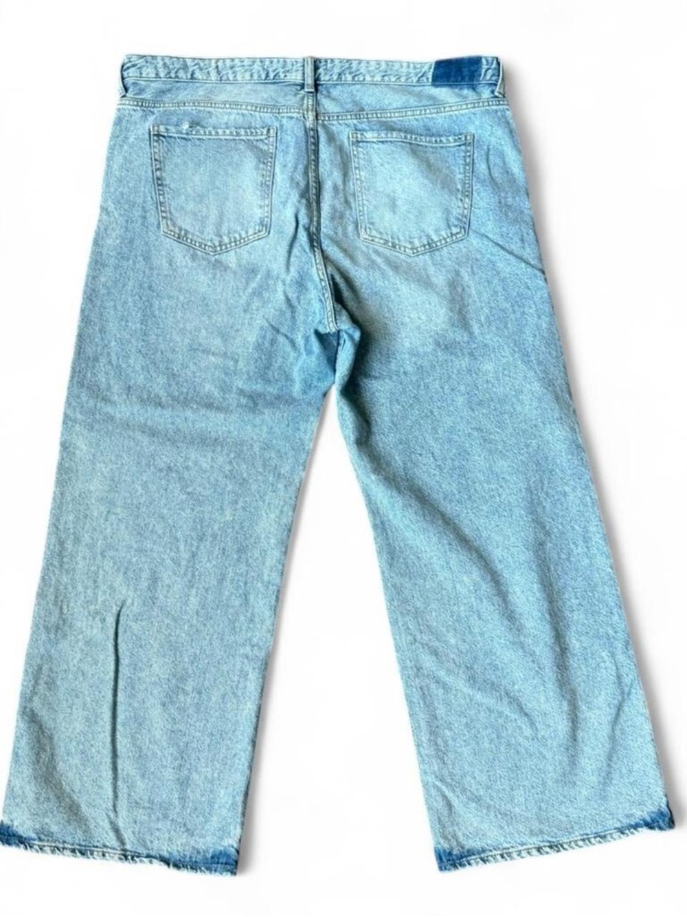 SONG Light Wash Distressed Baggy Straight Leg Jeans Size 17 - Picture 2 of 5